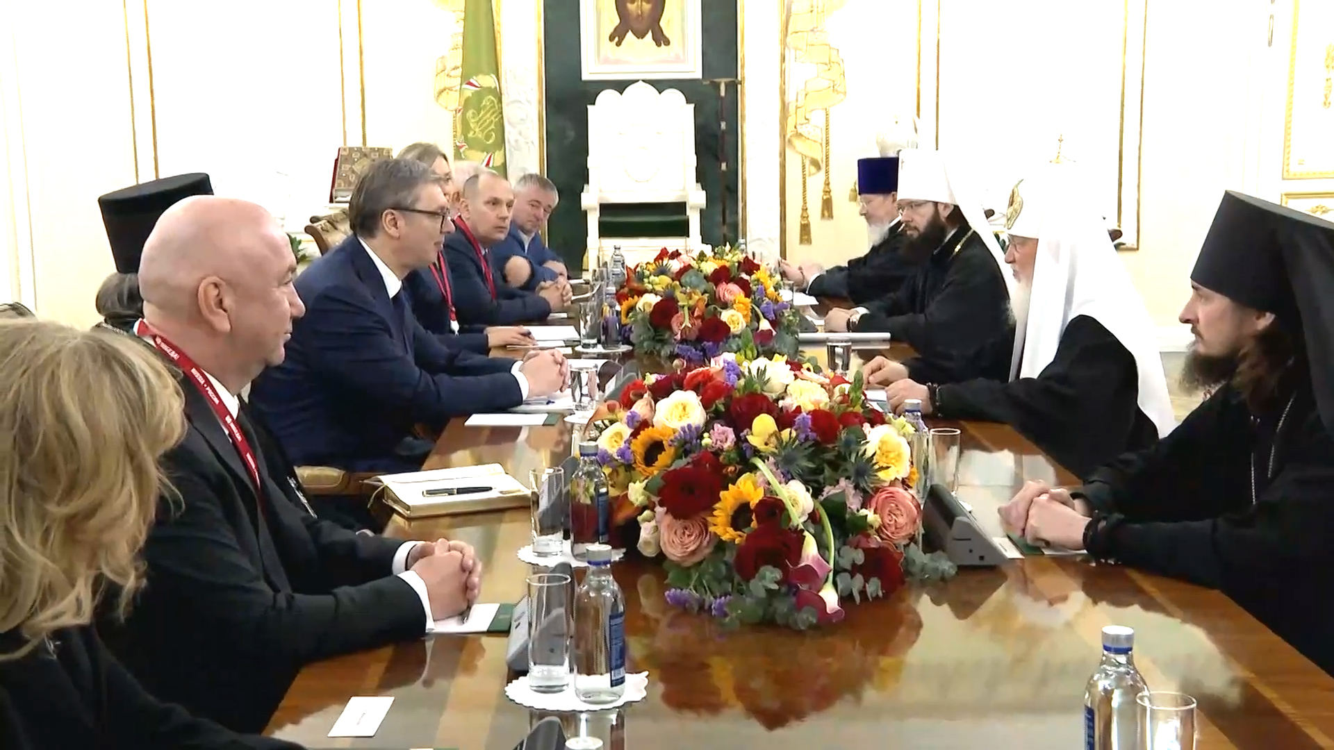Rusija, Moskva, predsednik Srbije Aleksandar Vucic sastao se sa patrijarhom moskovskim i cele Rusije Kirilom, pokrivanje Rusija, Moskva, predsednik Srbije Aleksandar Vucic sastao se sa patrijarhom moskovskim i cele Rusije Kirilom, pokrivanje